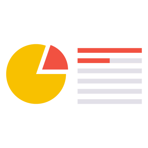 Porcentaje de gráfico circular Diseño PNG