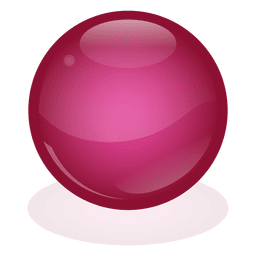 Bola de mármol roja Diseño PNG
