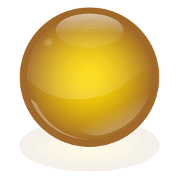 Gelbe Marmorkugel PNG-Design