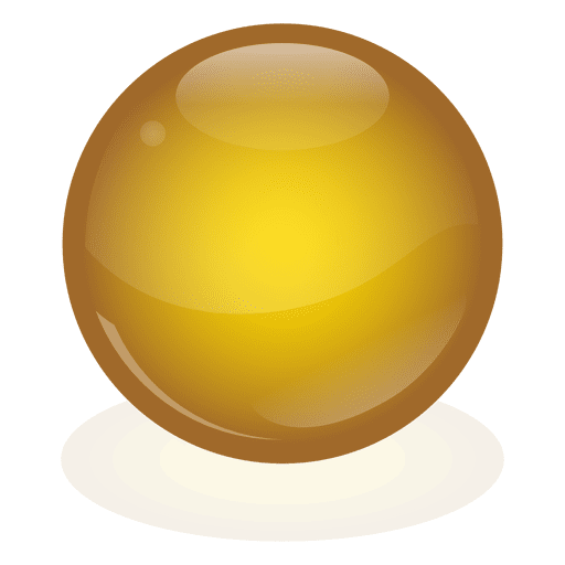 Yellow marble ball Transparent PNG & SVG vector file