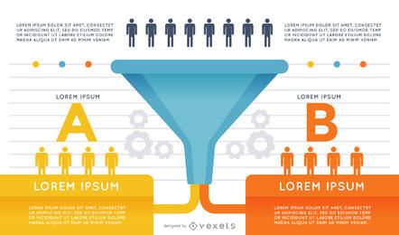 Funnel infographic design Funnel infographic design