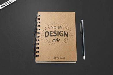 Maqueta de cuaderno PSD