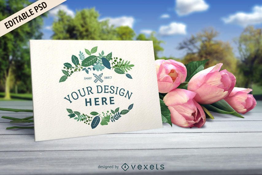 Tarjeta de boda PSD maqueta Tarjeta de boda PSD maqueta