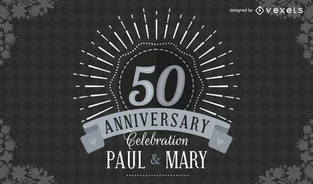 Elegant 50 anniversary wedding invitation Elegant 50 anniversary wedding invitation