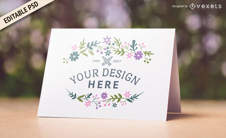 Tarjeta de boda diseño de la maqueta de PSD Tarjeta de boda diseño de la maqueta de PSD