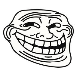 Meme de trollface Coolface Desenho PNG