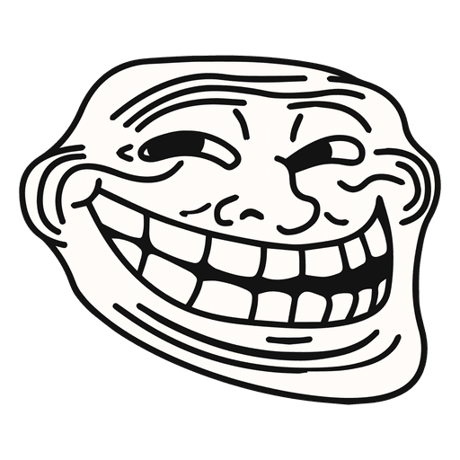 Coolface Trollface Meme PNG & SVG Design For T-Shirts