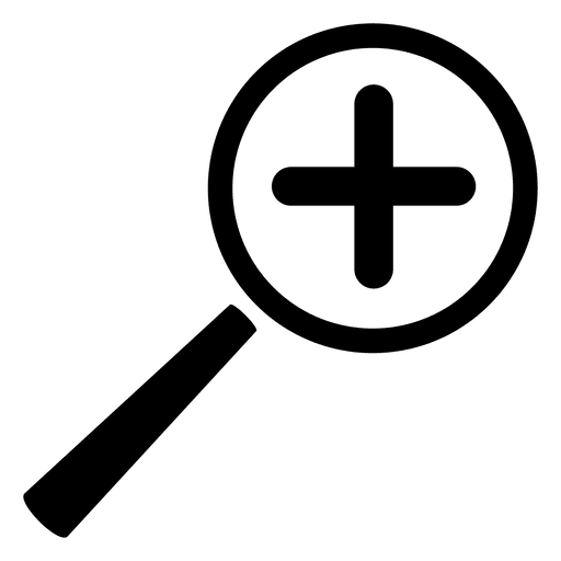 Icono de zoom plano Diseño PNG