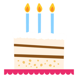 Ilustração de bolo de aniversário Desenho PNG