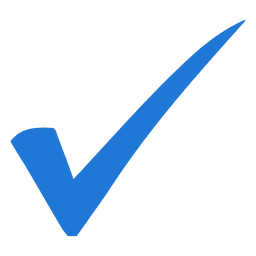 Marca de verificación azul