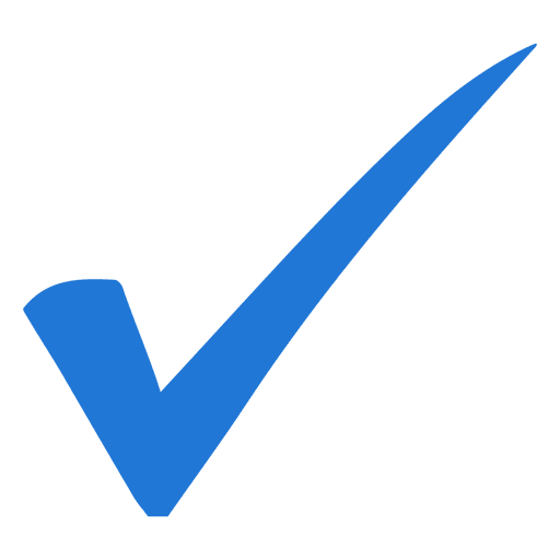 Blue check mark - Transparent PNG & SVG vector file