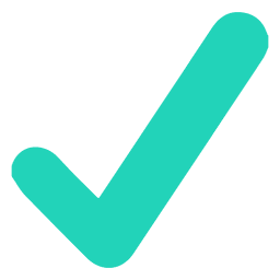 Marca de verificación plana azul Diseño PNG