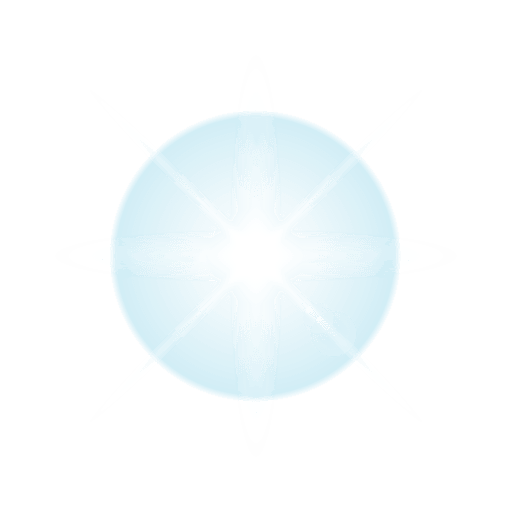 Destello de lente estrella azul Diseño PNG