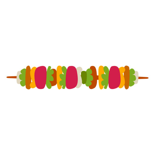 Brocheta de palo Diseño PNG