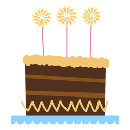 Bolo de aniversário marrom Desenho PNG