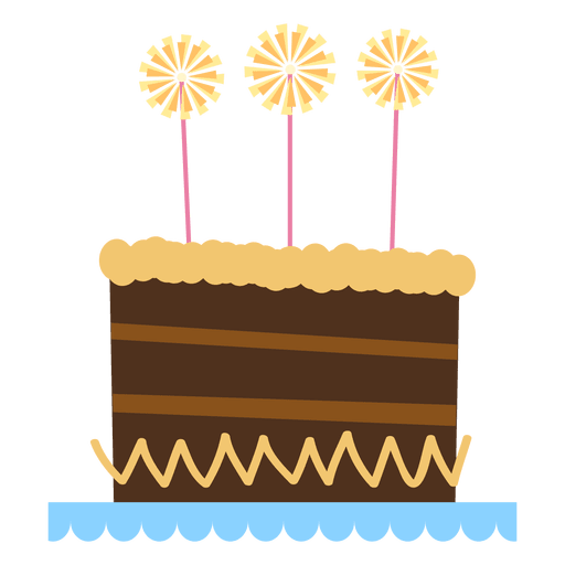 Download Brown birthday cake - Transparent PNG & SVG vector