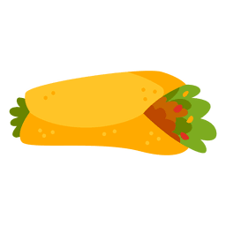 Comida de desenho animado burrito