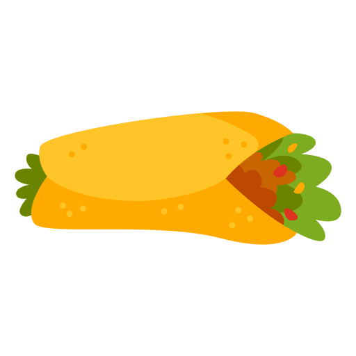 Burrito-Cartoon-Essen PNG-Design