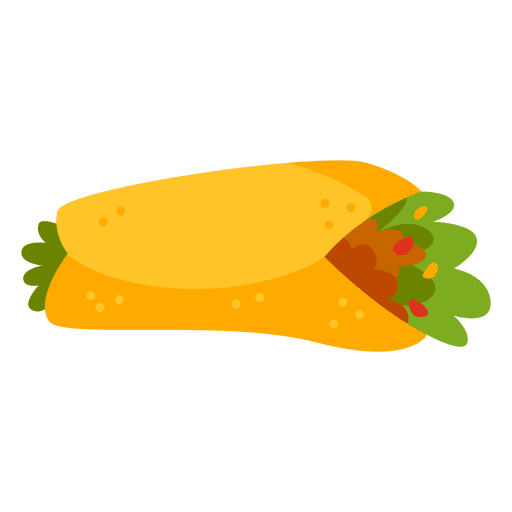 Burrito cartoon food - Transparent PNG & SVG vector file