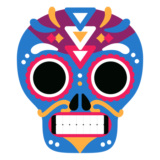 Colorful skull day PNG Design