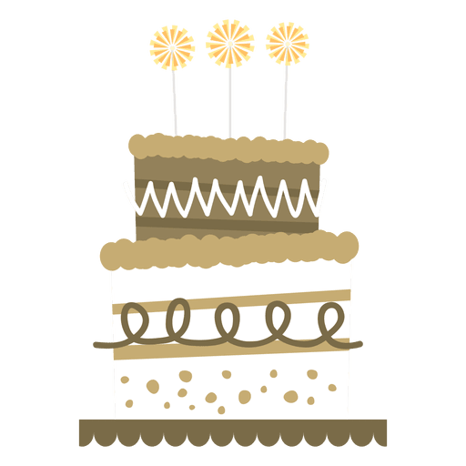 Pastel de cumpleaños plano Descargar PNG/SVG transparente