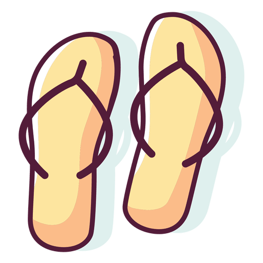 Flip flops cartoon PNG Design