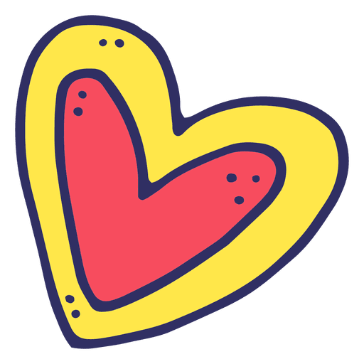 Heart cartoon PNG Design