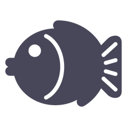 Icono de pescado de Japón negro Diseño PNG