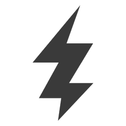 Relâmpago cinza Desenho PNG