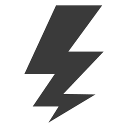 Ícone de silhueta de raio Desenho PNG