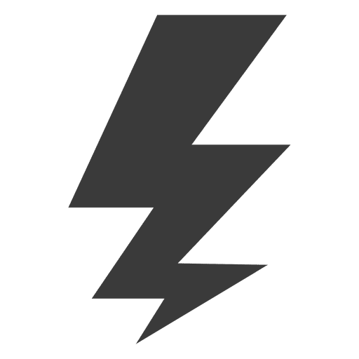 Lightning bolt silhouette icon PNG Design