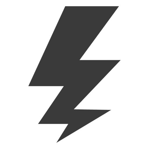 Lightning Bolt Silhouette Icon PNG & SVG Design For T-Shirts