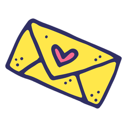 Liebesbrief-Cartoon PNG-Design