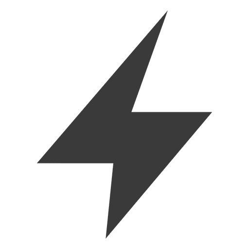 Minimal lightning bolt PNG Design