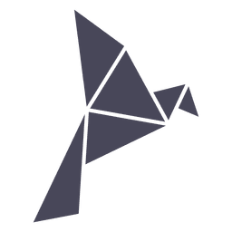 Origami Bird Silhouette PNG Design