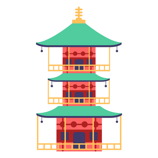 Pagoda casa japonesa Diseño PNG