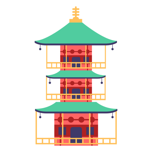 Pagoda japanese house PNG Design