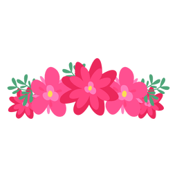pink flower crown transparent