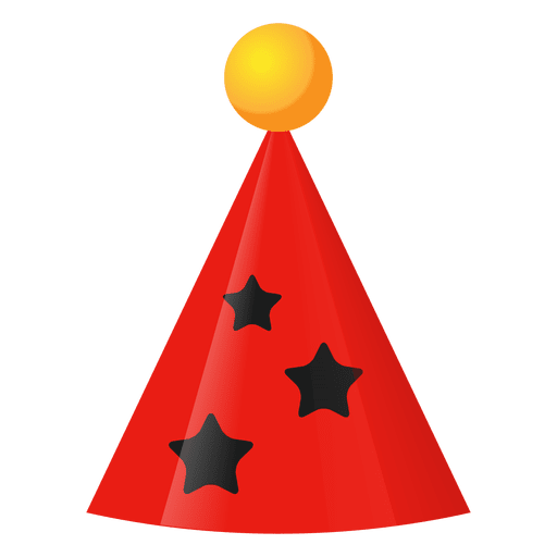 Red birthday hat icon PNG Design