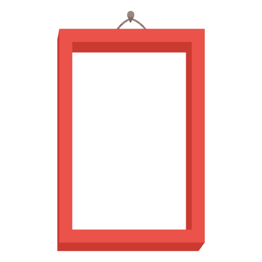 Red cartoon photo frame - Transparent PNG & SVG vector file