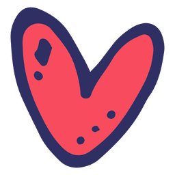 Dibujos animados de corazón rojo Diseño PNG