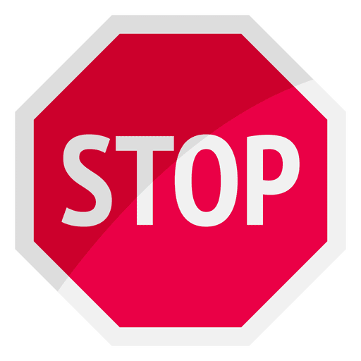 Símbolo de la señal de parada Diseño PNG