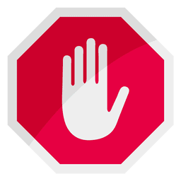 Stop sign icon hand