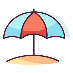 Sonnenschirm Strandsand PNG-Design