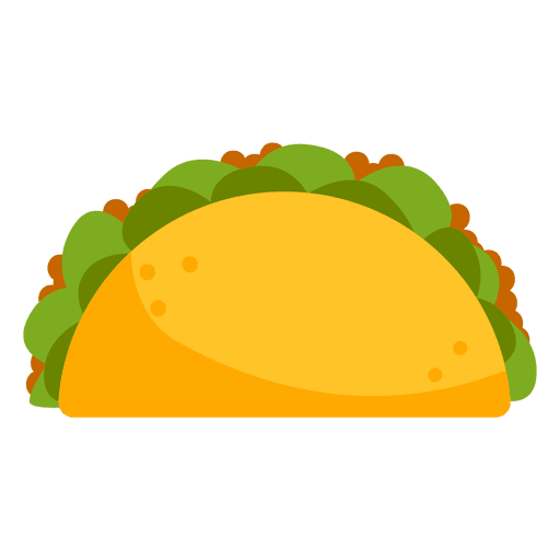 Taco icon cartoon