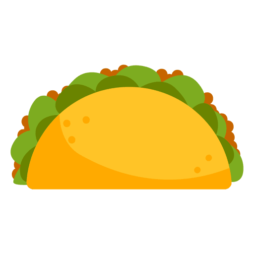 Taco icon cartoon PNG Design