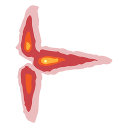 Destello de boca de punta de árbol Diseño PNG