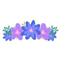 Violet blue flower crown PNG Design Transparent PNG