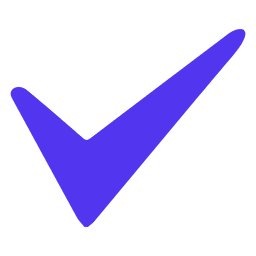 Marca de verificação violeta Desenho PNG