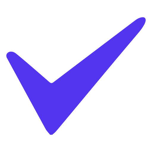 Marca de verificación violeta Diseño PNG